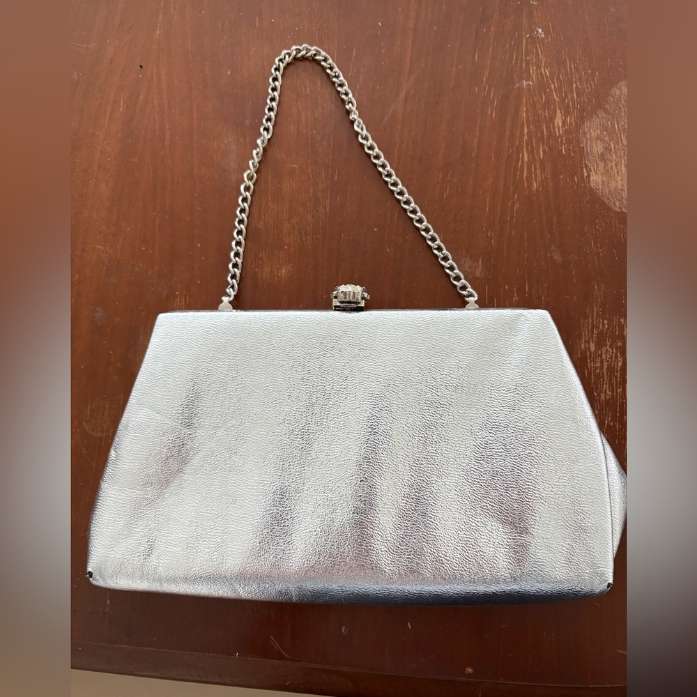 Vintage Silver Chain Clutch